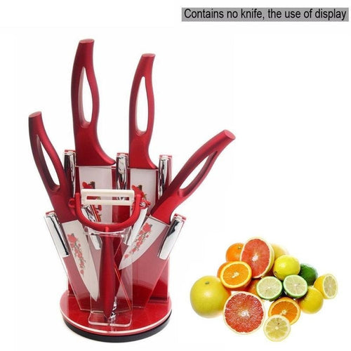 Acrylic Kitchen Knife Holder Stand Block for 3, 4, 5, 6 Inch Knives and Peeler
